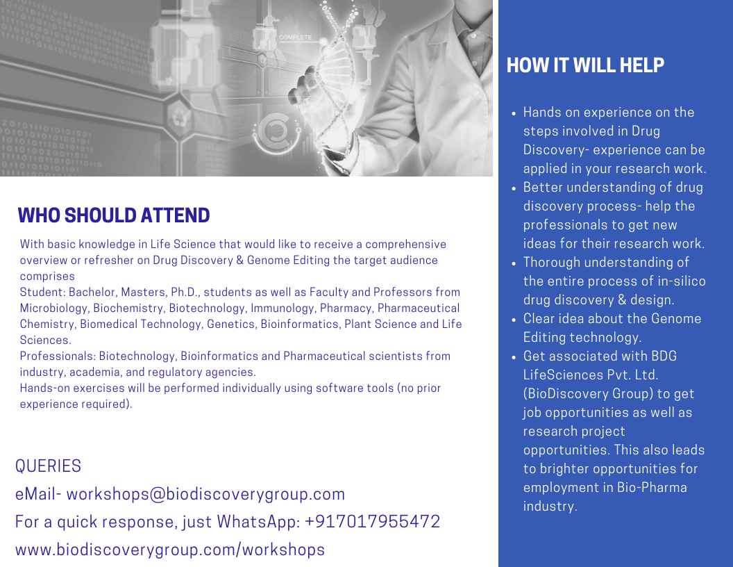 crispr training in bangalore, training in genome editing in india