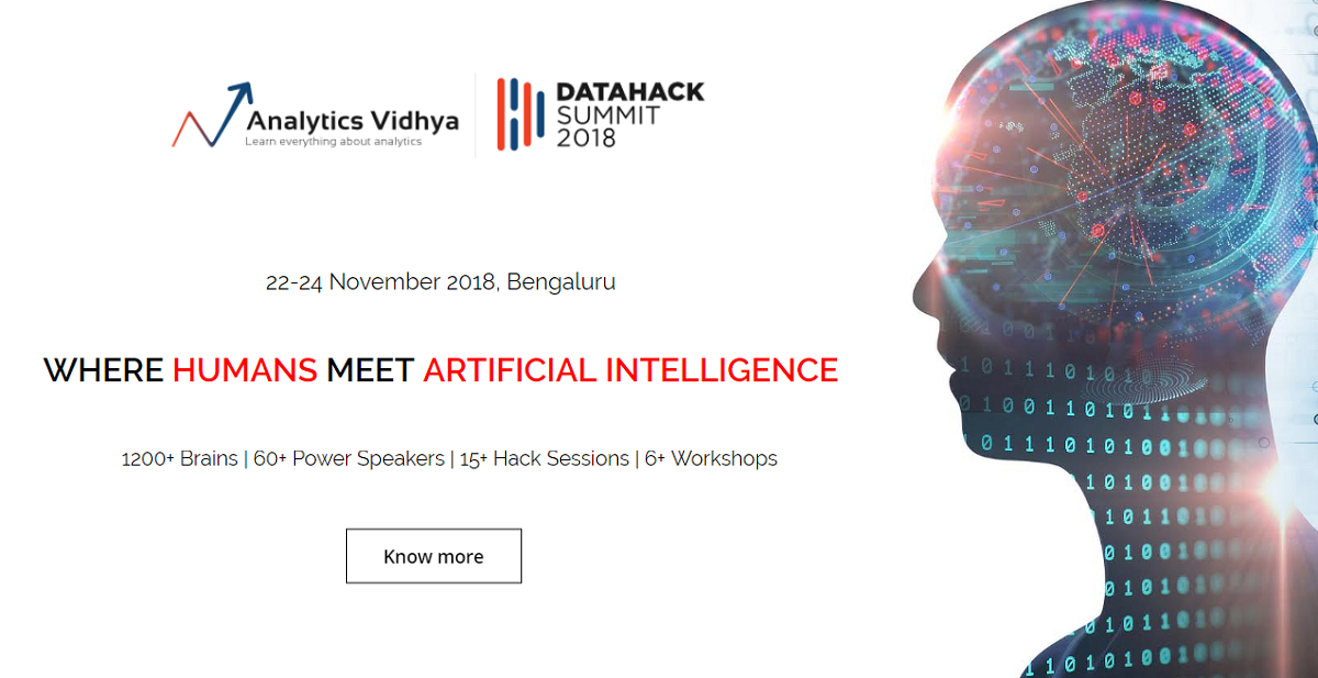 Book Datahack Summit 2018 Tickets Bengaluru Explara