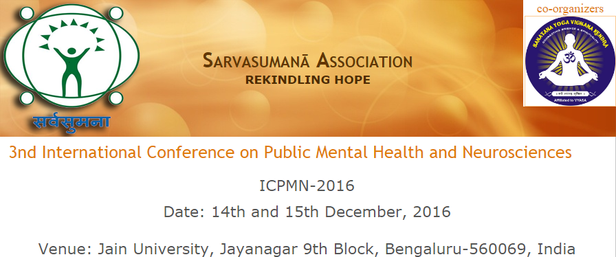 2016 3rd International Conference on Public Mental Health and Neurosciences (ICPMN-2016) - Explara