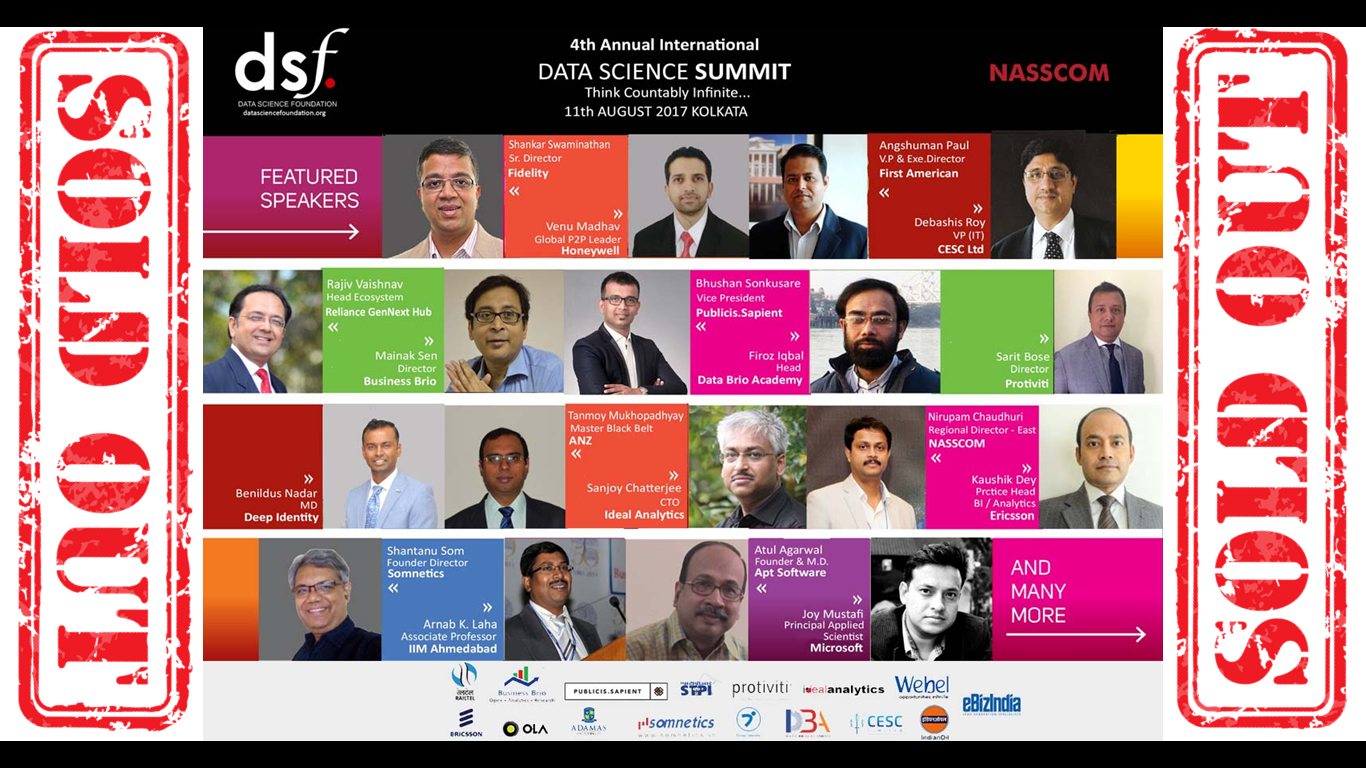 4th Annual International Data Science Summit | 11th August 2017 at Kolkata. - Explara