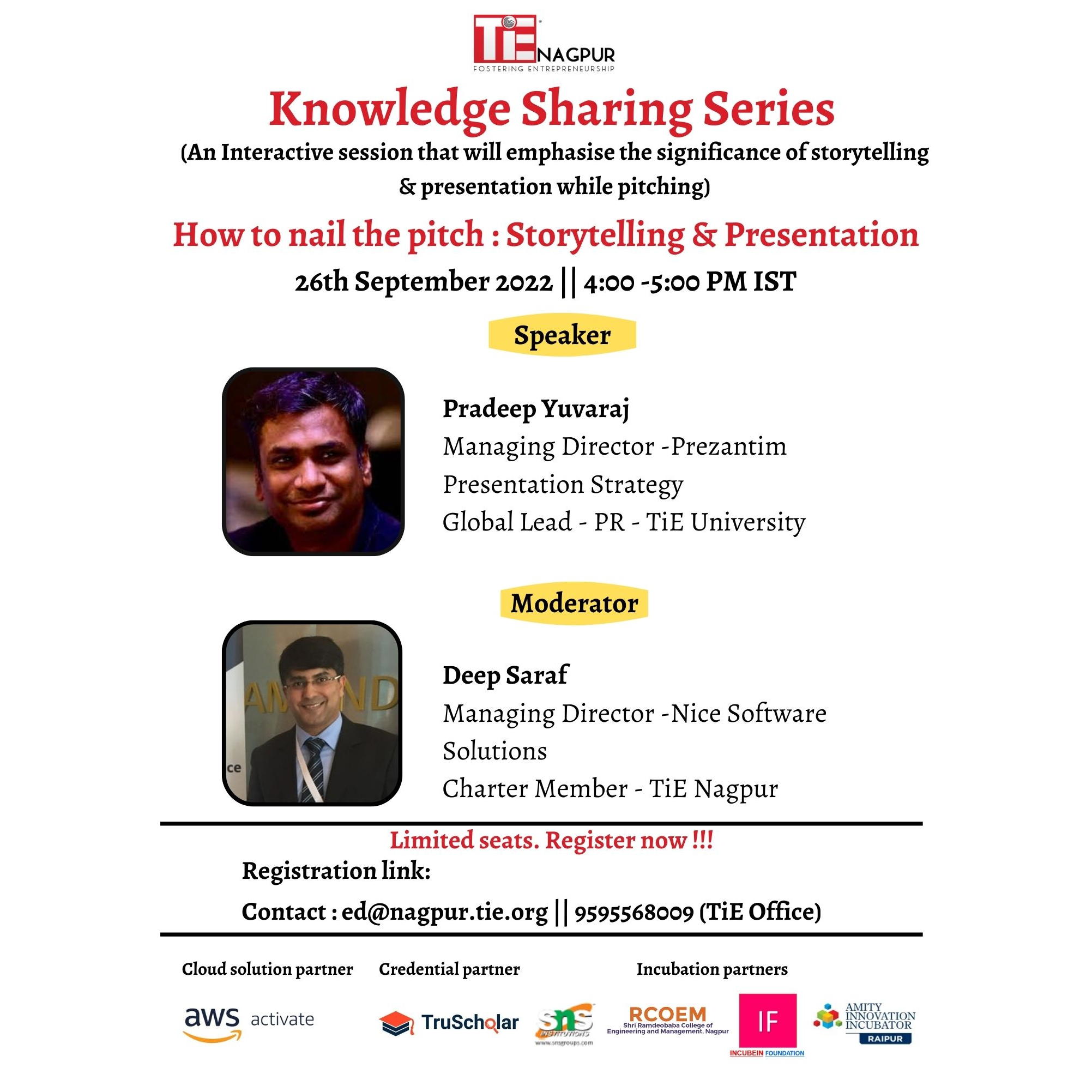 Book Knowledge Sharing Series How To Nail The Pitch Story Telling