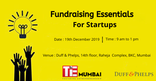 Book Fundraising Essential For Start Ups 19th December Tickets TiE